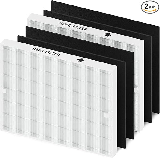AP-1512HH Filter Set Replacement for Coway Airmega AP-1512HH and 200M Air Purifiers, 2 True HEPAs and 4 Carbon Pre-Filters
