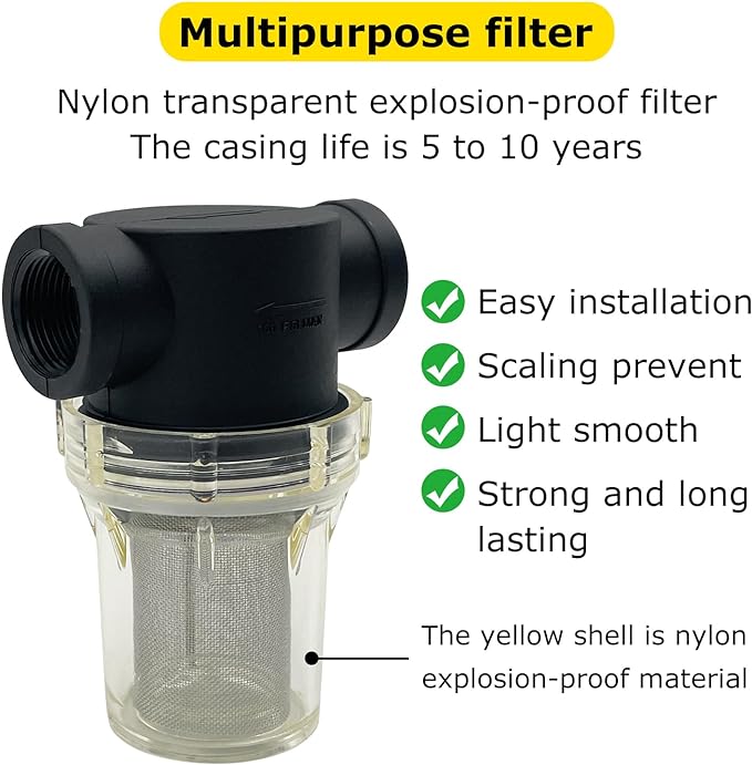 3/4" Female NPT in-Line Strainer with 40 mesh Stainless Steel Filter Screen