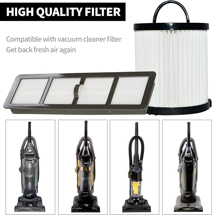 SaferCCTV Replacement EF6 HEPA Filter and Washable Reusable Cup Filter Vacuum Filter DCF21 Replace#67821, 68931, 68931A, EF91 Compatible with Eureka Airspeed AS1000 Series Upright Vacuum Cleaners (2