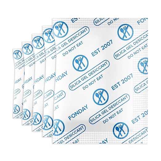 2Gram 2500Packets Fonday Food Grade Silica Gel Packs Desiccants Moisture Absorbers Desiccants Packets Dehumidifier Packs