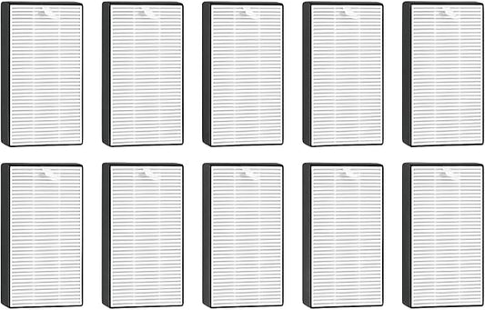 Nispira F1 C01 T02 HEPA Replacement Filter for 3M Filtrete Room Air Purifier FAP-C01-F1, FAP-T02-F1, FAP-C01BA-G1, FAP-T02WA-G1, FAP-ST02W, FAP-ST02N. 12 in. x 6.75 in. Part FAPF-F1-A. 10 Pack
