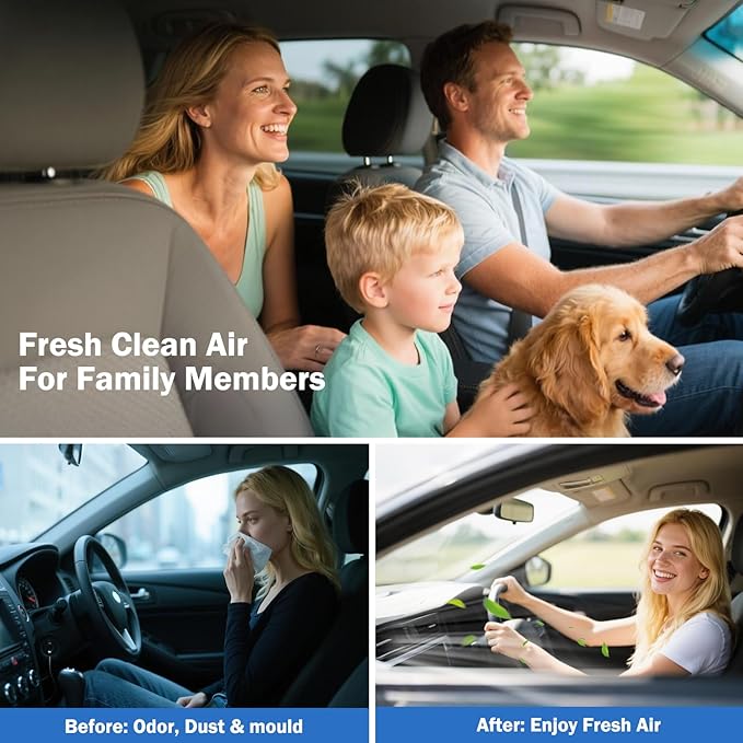 2PCS Cabin Air Filter Accessories for Subaru Ascent, Crosstrek, Impreza, Legacy, Outback, Toyota C-HR, Corolla, Prius, RAV4, Venza Activated Carbon Cabin Filter Automotive Replacement for 72880-FL00A