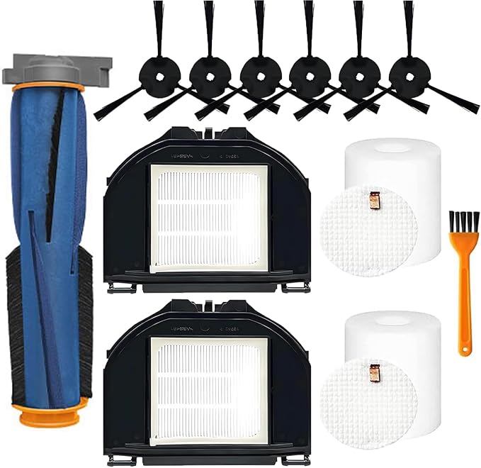RV2310AE Replacement Parts for Shark RV2310AE Matrix Robot Vacuum Cleaner Accessories Kit, 1 Main Brush, 6 Side Brushes, 2 Filters, 2 Foam Filters, 1 Cleaning Brush