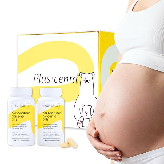 PLUSCENTA Placenta Encapsulation Kit - Postpartum Recovery Kit for New Mothers - Prenatal Vitamins for Women - Pregnancy Vitamins for Women - Baby Registry Items - New Mom Essentials