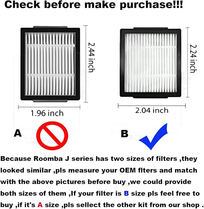 2 Set of Roller Brush & 10 Filters & 4 Mop Pads & 10 Side Brushes Replacement Parts Accessories Compatible with iRobot Roomba Combo J7 J7+ J9+ 10 Max Robot Vacuum Cleaner,