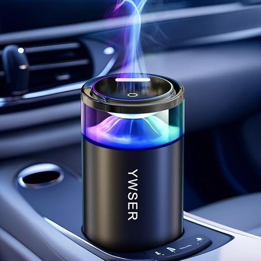2025 Upgraded Smart Car Air Freshener 583,Car Diffuser Pro,Ultrasonic Atomizer,Auto On/Off, Adjustable Modes,8 Ambient Lights,Long-lasting Premium Scents(Grapefruit)