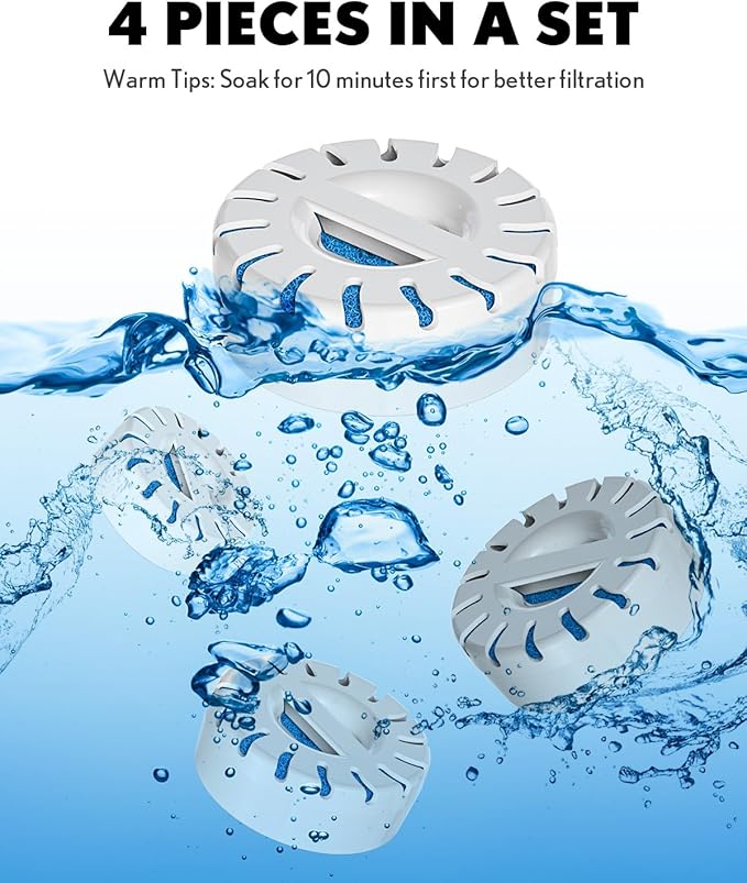 Replacement Filters for Dog Water Fountain, High-Efficiency Safer Cleaner Replacement Water Filters, Lasts Two Months, Large Vertical Filtration for Fresh Healthy Water