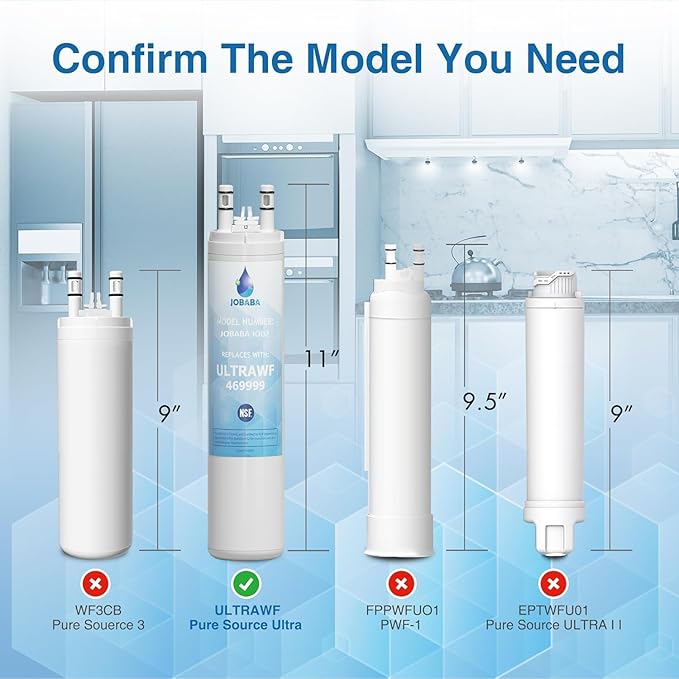 Frigidaire ULTRAWF Water Filter Replacement, for PureSource Ultra ULTRAWF, 11 Inches, Compatible with ULTRAWF Water Filter 3 pack