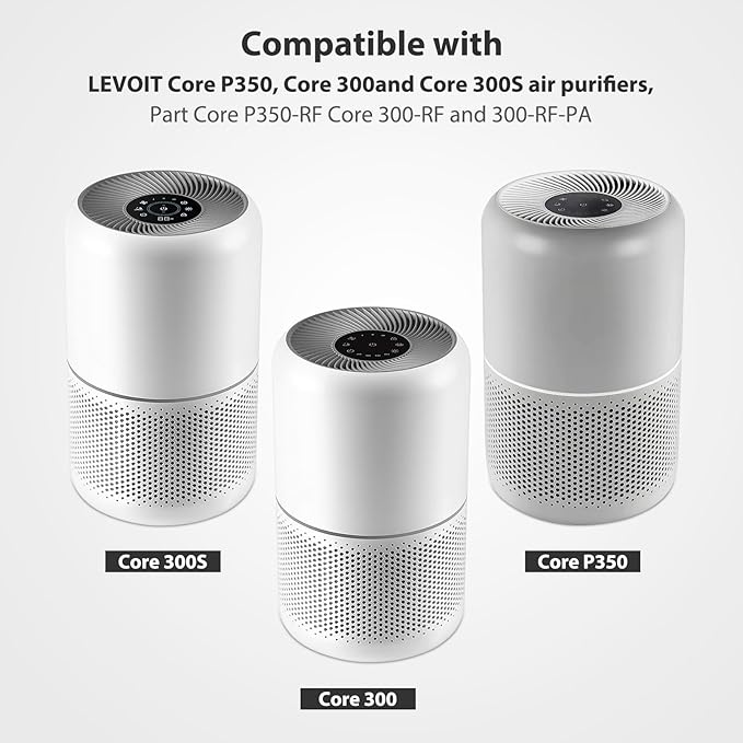 Core 300-P Air Purifier Pet Allergy Replacement Filter for LEVOIT Core 300, Core 300-P, Core 300S Vortex Air Air Purifier, 3-in-1 H13 Grade True HEPA Filter