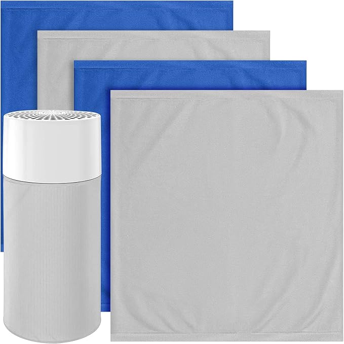 4 Pack 411 Replacement Washable Pre-Filters for Blueair Blue Pure 411, 411+, 411 Auto and Mini Air Purifier, Removes Pollen, Dust, Pet Dander,2 X Lunar Rock+2X Diva Blue