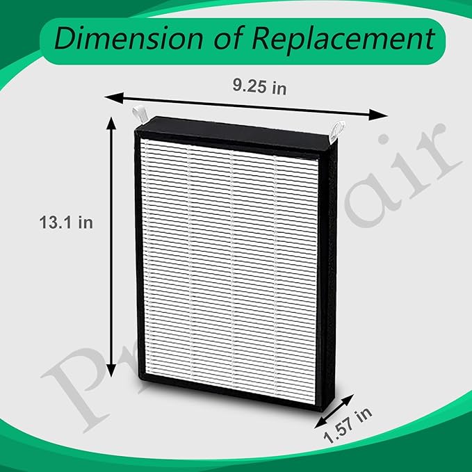 2 Pack 47001 HEPA/Carbon Combo Replacement Filters Compatible with NUWAVE OxyPure Model 47001 47002 47003 47004 47005 and 47006 Air Purifiers