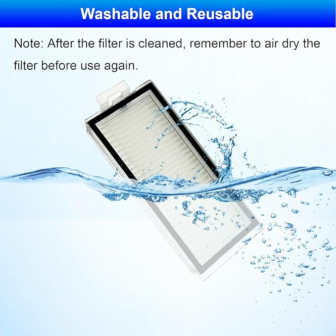 6 Pack Q7 Filters Replacement Compatible with Roborock Q7 Max+,Q7,Q7+,Q7 Max,Q5 Pro+,Q5 Pro,Q5 Max+, Q5 DuoRoller+, Q8 Max,Q8 Max+ Robot Vacuum and Mop