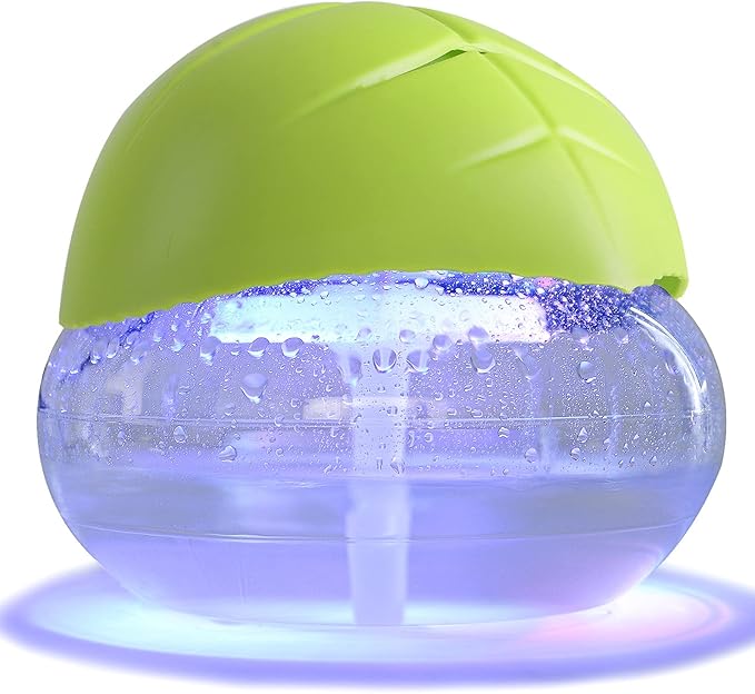 Water-Based Purifier Air Washer, Air Revitalizer & Freshener, Air Fresher with 7 LED Color Changing Light for Rooms (Green)