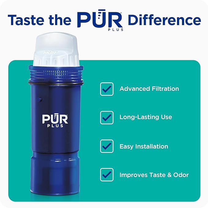 PUR Plus Water Filter Replacement for Pitchers & Dispensers, 6-Month Supply, 3 Count, Blue (PPF951K3)