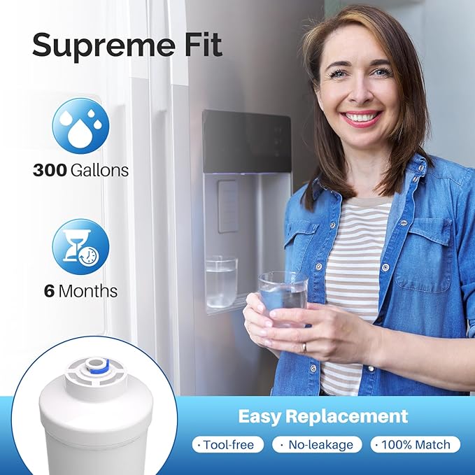 ICEPURE GXRTDR Inline Water Filter for Refrigerator with 1/4-Inch Direct Connect Fittings,Replacement for Samsung DA29-10105J, Whirlpool WHKF-IMTO, Idea for Ice Maker, RV, RO System, 2PACK