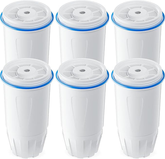 BOGDA 6 Pack Water Filter Replacement Zero, 5-Stage Compatible with Zero Pitcher and Dispenser, Fit for Zero Filter Water Replacement Filters and ZR-001 ZR-017 ZR-004