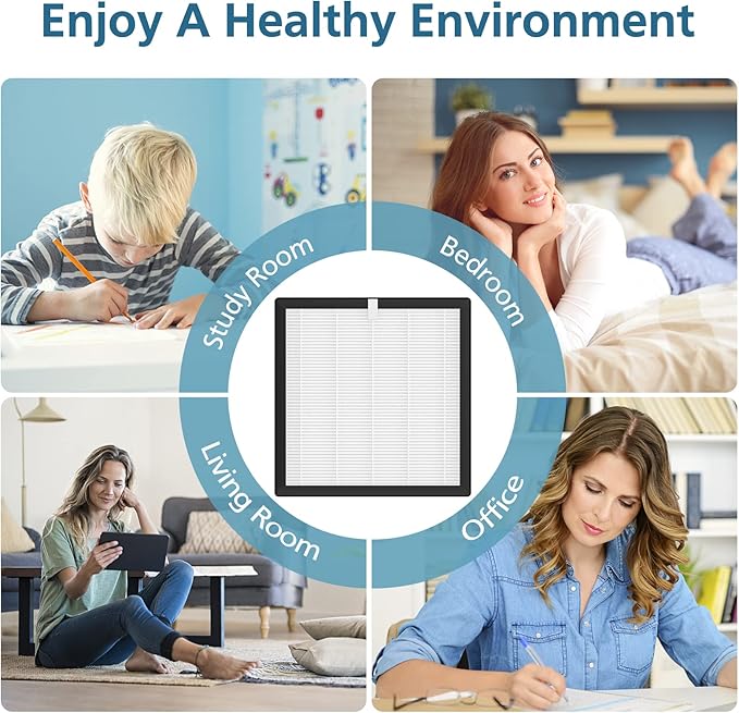 3 Pack G3 Air Purifier Replacement Filter for AMEIFU, Compatible with AMEIFU G3 (Sferf-30) Air Purifier, VEWIOR A3 Air Purifier and Tailulu HQZZ-260, 3-in-1 H13 True HEPA Air Cleaner Filter