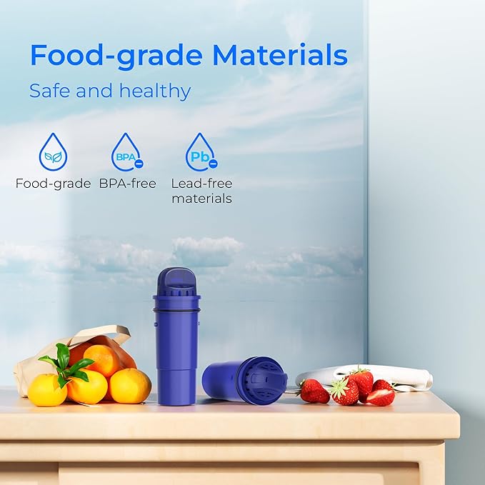 Waterdrop Replacement for Pur®, Plus Water Filter, CRF950Z NSF Certified Pitcher Water Filter, Compatible with All Pur® Pitchers and Dispensers PPF951K, PPF900Z and More, Pack of 3