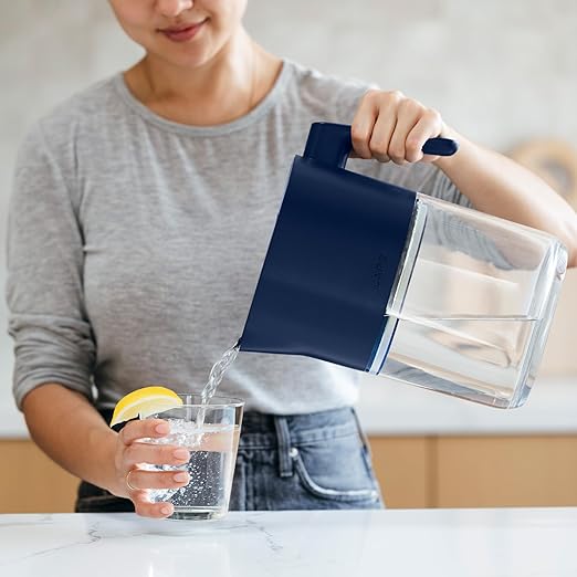 LARQ Water Filter Pitcher 1.9L (8-Cup) – Nano Zero Filter Removes Chlorine, Lead, PFAS & More – Monaco Blue