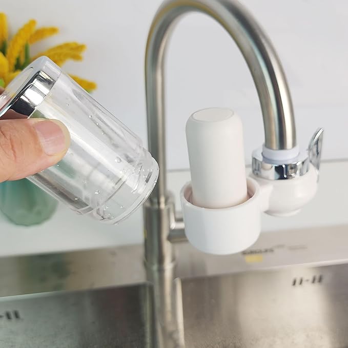 Faucet Mount Replacement Filter 2-Pack, for Eurolife EL-LS-D10 faucet mount water filter, 7 Stages of High Efficiency Fine Filtration, Easy Installation, Leak-proof, BPA Free