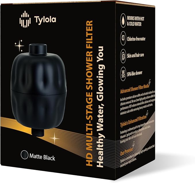 Multi-Stage Shower Head Filter - Hard Water & Limescale Remover | Reduces Chlorine, Heavy Metals, Odors | Softens Hair & Soothes Eczema/Dry Skin | Long-Lasting Easy-Install Cartridge (1 Pack)