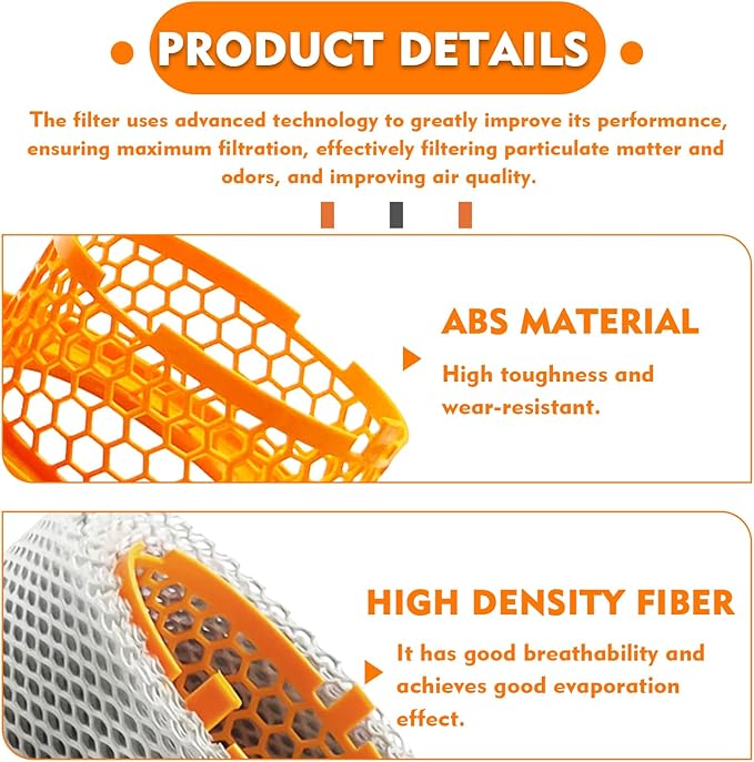 Air Purifier Carbon Fiber Evaporator Filter Compatible with Dyson PH01 PH02 PH03 PH04 PH3A Air Purifier Humidifier Replacement Parts