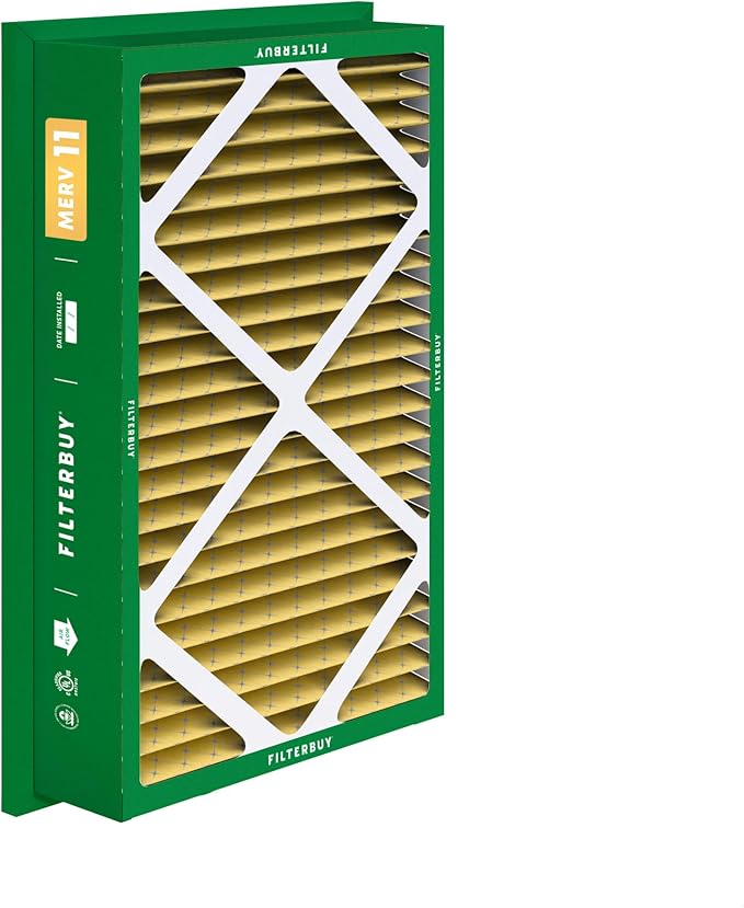 Filterbuy 20x30x5 Air Filter MERV 11 Allergen Defense (2-Pack), Pleated HVAC AC Furnace Air Filters Replacement for Honeywell Return Grille (Actual Size: 18.38 x 28.63 x 3.69 Inches)
