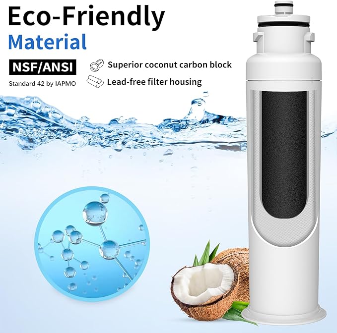 HX2017FR-A Water Filter Compatible with Hisense HRF266N6CSE1, HRF266N6CSE, HRF209N6CSE, HRF254N6TSE, HRF254N6DSE (1 Pack)