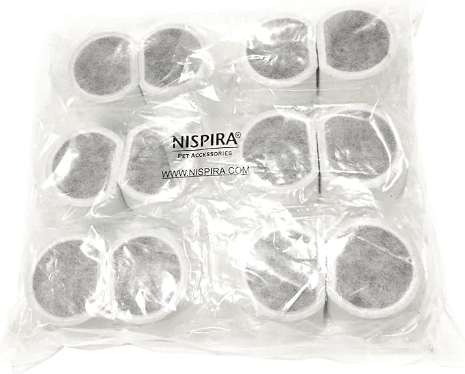 Nispira Water Filter Replacement Compatible with Drinkwell Pet Dog Cat Water Fountain Avalon, Pagoda, Seascape, Sedona, 12 Packs