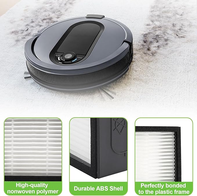 12Pack Filters Replacement for iRobot Roomba E I & J Series Combo E5 E6 E7 i3 i3+ i4 i4+ i5 i5+ i6 i6+ i7 i7+ i8 i8+ J5 J6 J8 Vacuum Cleaner-12 x High Efficiency Filters 4639161,1 x Brush by Techecook