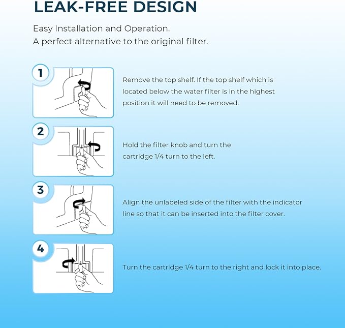 Crystala Filters CFDA9717B Replacement for DA97-17376B Water Filter, NSF 42 Compatible with Samsung HAF-QIN, HAF-QIN/EXP, DA97-08006C, RF23M8070SG, RF23M8070SR, RF23M8090SG, RF23M8570SR (4 Pack)