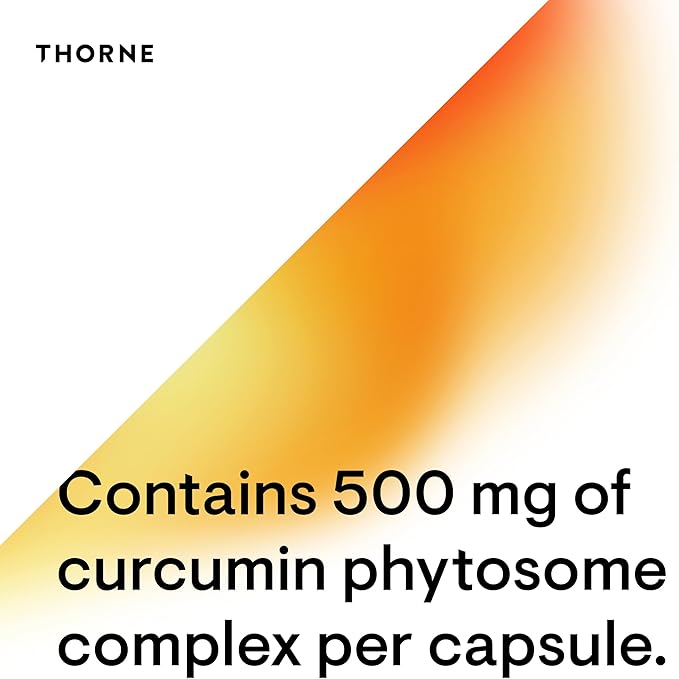 THORNE - Curcumin Phytosome 1000 mg (Meriva) - Clinically Studied, High Absorption - Supports Healthy Inflammatory Response in Joints, Muscles, GI Tract, Liver, and Brain* - 60 Capsules - 30 Servings