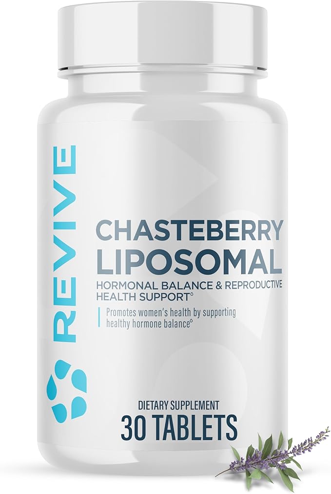 Revive MD Chasteberry Supplement for Women - Chaste-Berry Liposomal (Vitex Agnus-Castus) - Supports Women's Health, Hormone Balance & Fertility - 30 Tablets