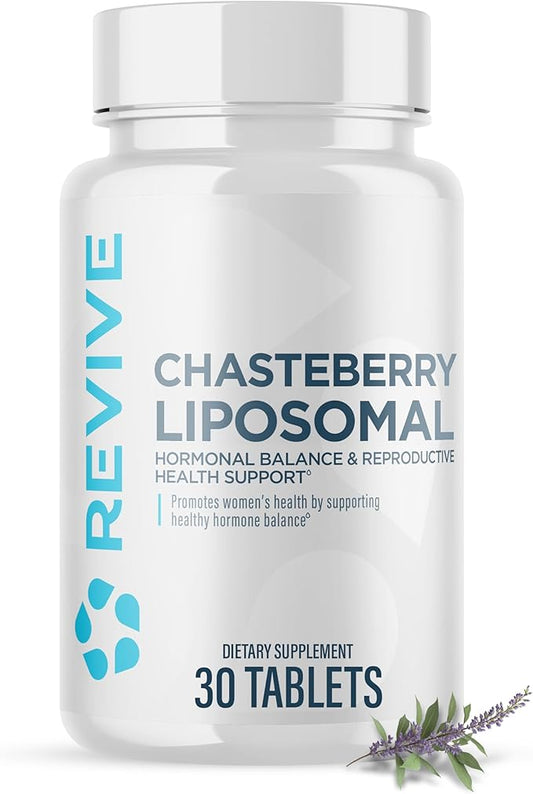Revive MD Chasteberry Supplement for Women - Chaste-Berry Liposomal (Vitex Agnus-Castus) - Supports Women's Health, Hormone Balance & Fertility - 30 Tablets