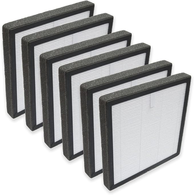 PUREBURG Replacement Filter Compatible with Westinghouse 1701 1702 Air Purifiers,6-Pack H13 HEPA (not Fit Model : 1804) Air Clean Dust VOCs PM2.5 Odor