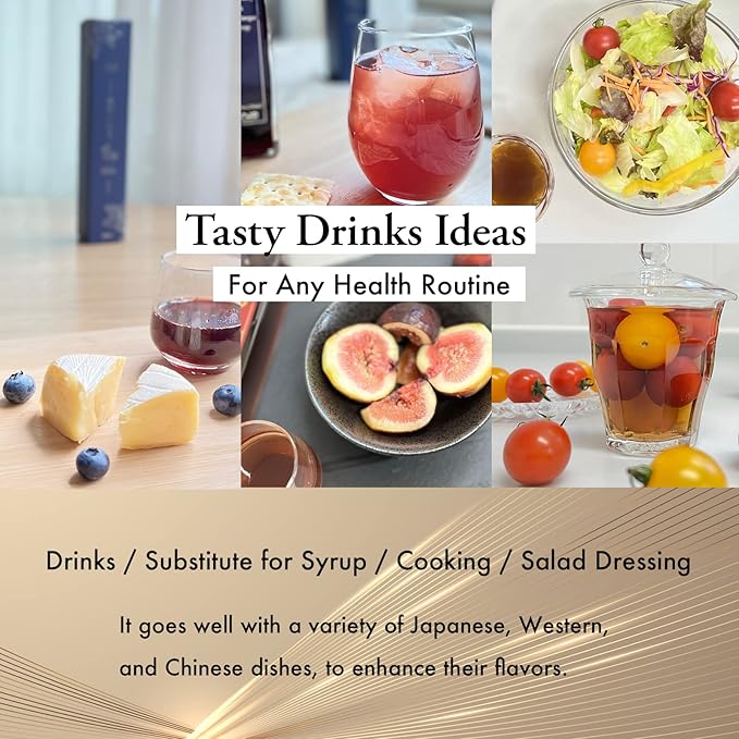 [Micoas] Pomegranate & Rice Vinegar Syrup, Blueberry & Rice Vinegar Syrup, Drinking Vinegar, Shrub, For Gift, Alternative to Alcohol Drink, With Kombucha , Gluten Free , Made in Japan, 200ml (6.8 oz), 4 Pack