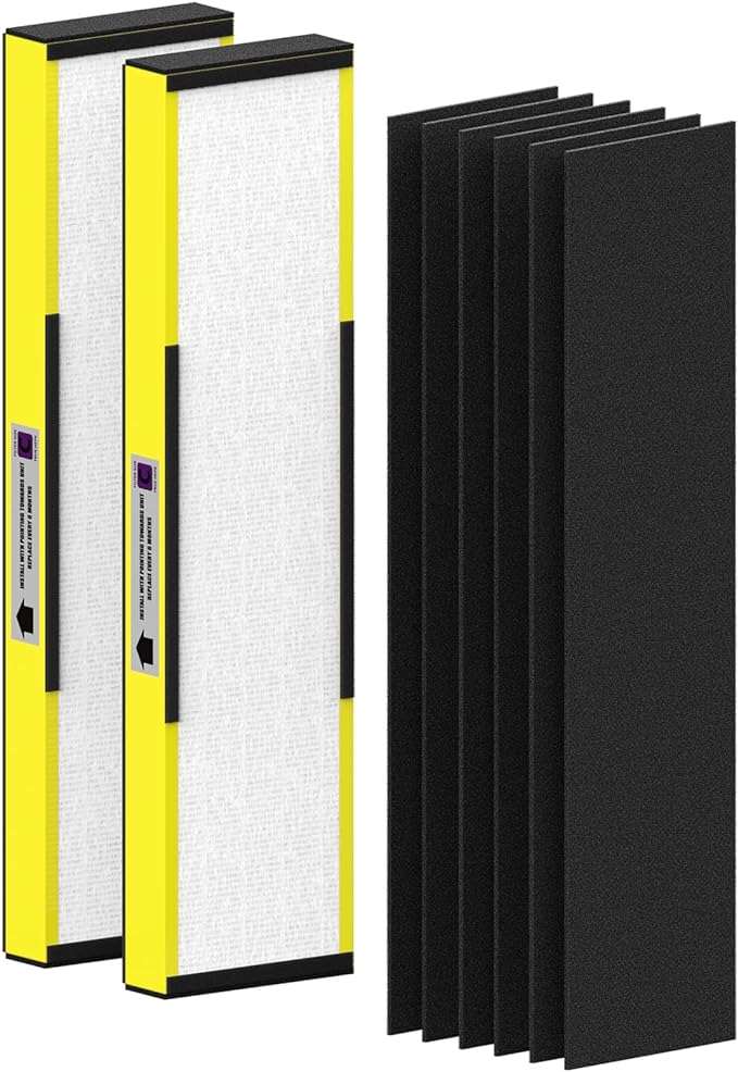 2 Pack FLT5000 True HEPA Replacement filter C for AC5000, AC5000E, AC5250PT, AC5350B, AC5350BCA, AC5350W, AC5300B, CDAP5500B, AP2800CA