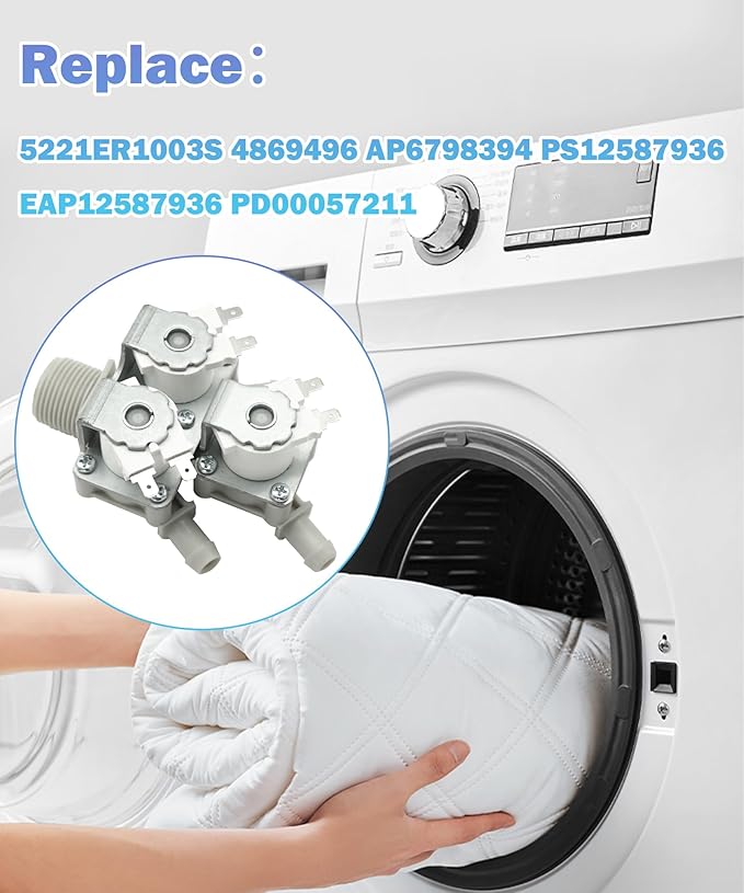 5221ER1003S Washer Water Inlet Valve Fits For LG Replace 4869496 AP6798394 PS12587936 EAP12587936 PD00057211 ETC.
