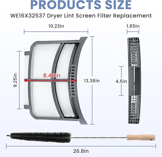 WE16X32537 WE16X29597 Dryer Lint Screen Filter Replacement Compatible for G-E GFD85ESMN1RS GFD85ESPN1DG GFD85GSPN1DG GFD85GSPN1RS GFD55ESPR1RS ect Appliances Dryer Lint Filter Screen-by MIFLUS