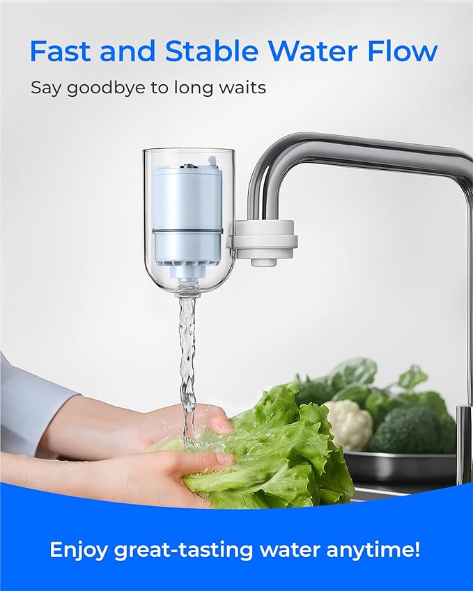 [Alkaline] Waterdrop NSF Certified Water Filter, Replacement for All PUR®, PUR®PLUS Faucet Filtration Systems, Pur® RF-9999® Faucet Water Filter (6 Count), Model No.: WD-C08A