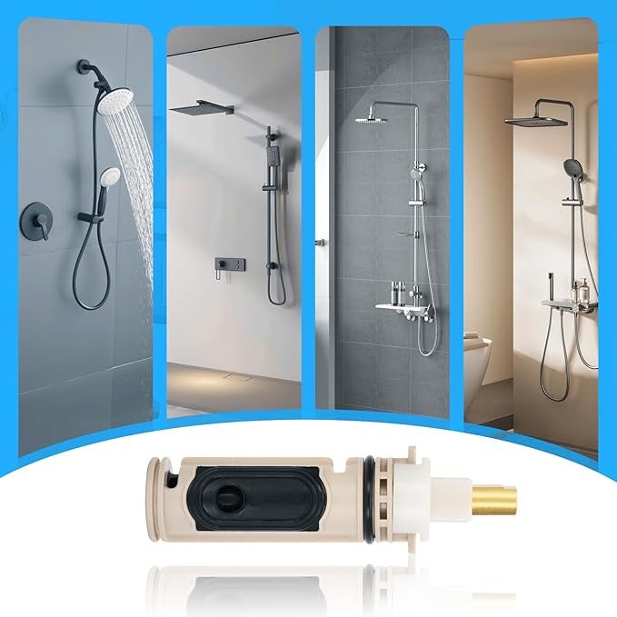 1222 Replacement Cartridge Kit for Moen One-Handle Posi Temp Faucets, Compatible with Moen Tub Shower Durable Brass & Plastic