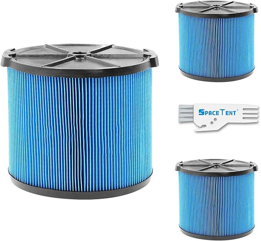 3 Pack VF3500 Filter Replacement for Rigid Shop Vac Filter 4 Gallon, 3-LAYER Fine Dust Wet/Dry Vacuum Filter 26643, compatible with RIDGID Portable 3-4.5 Gallon Shop Vac Models# WD4070
