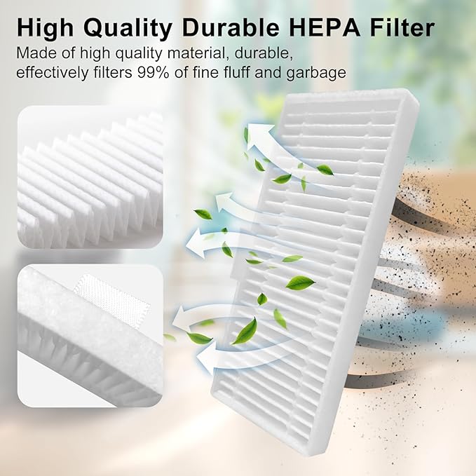 22 Pack Accessories Compatible with Eufy Omni C20 Robotic Vacuum Cleaner Accessory,1 Main Brush, 4 Sweeping Brushes,4 HEPA Filters,5 Dust Bags(Activated Carbon),6 Mop Pads