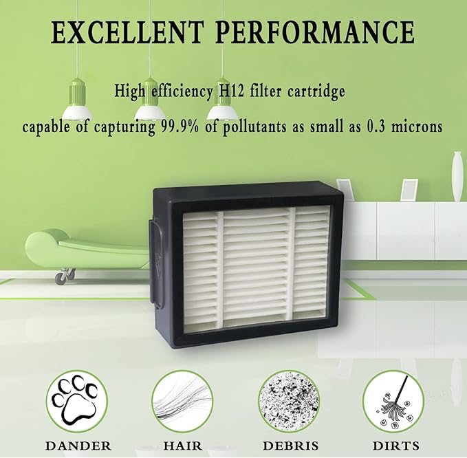 6 Pack Vacuum HEPA Filters Replacement for iRobot Roomba i & j & e Series, Vacuum Filter Accessories Parts for i1+/i2+/i3+/i4+/i5+/i6+/i7+/i8+/j5+/j6+/j7+/j8+/j9+/e5/e6/e7