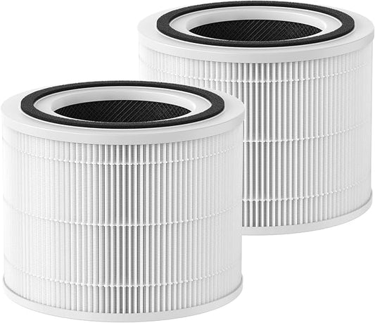 14 True HEPA Replacement Filter, 3-in-1 Filtration System, HP-14 with Activated Carbon Filter, 2-Pack for Puro 240 Air Purifier