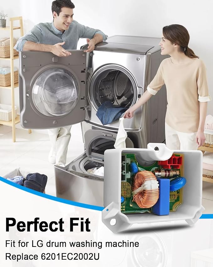 Washer Noise Filter Assembly Replace 6201EC2002U Fit for LG Drum Washing Machine, Stable Operation & Direct Replacement