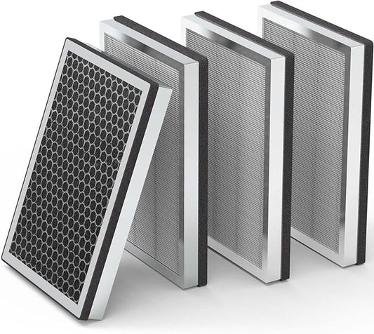 JF260 Replacement Filter Compatible with JF260/JF260S Air Purifier, H13 Grade HEPA Activated Carbon Filter, Part JF260-RF, 4Pack