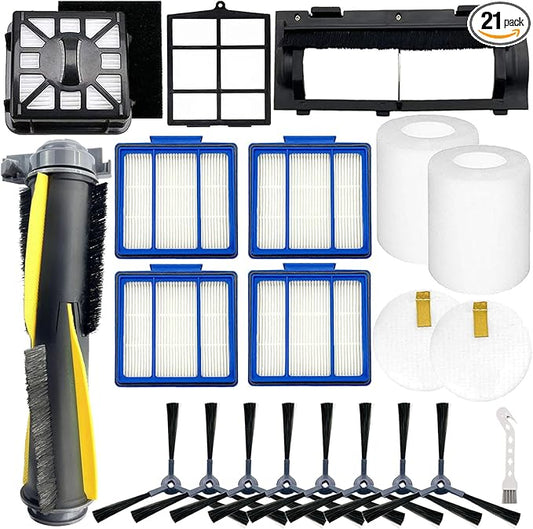Replacement Part for Shark IQ R101AE RV1001AE AV912S AV1010AE RV1000 AV970 AV993 AV1002AE,1 Main Brush,1 Roller Brush Cover,4 Filter,8 Side Brushes,1 Pre Filter,1 Filter&2 Pre-Motor Foam&Felt Filter