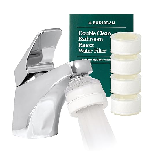 [6 Months Set] Water Filter for Sink Faucet and Replacement Set, Sink Water Filter, Vitamin C Gel, NSF Certified - Removes Impurities, Chlorine and Rust - Skin Hydration, Made in Korea