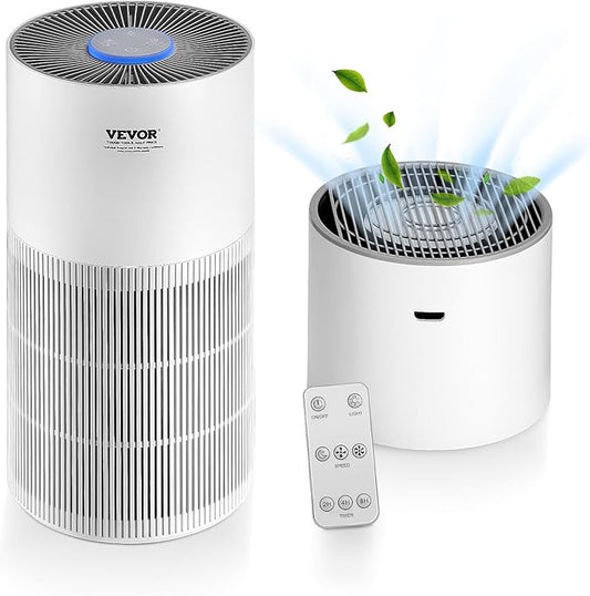 VEVOR 2 in 1 Air Purifier with Humidifier, Covers Up to 1090 ft² in One Hour, True HEPA 11 Filter, 22dB Quiet, Filters Up to 95% of Smoke, Dust, Pet Dander, Air Cleaner for Home, Large Room, Bedroom